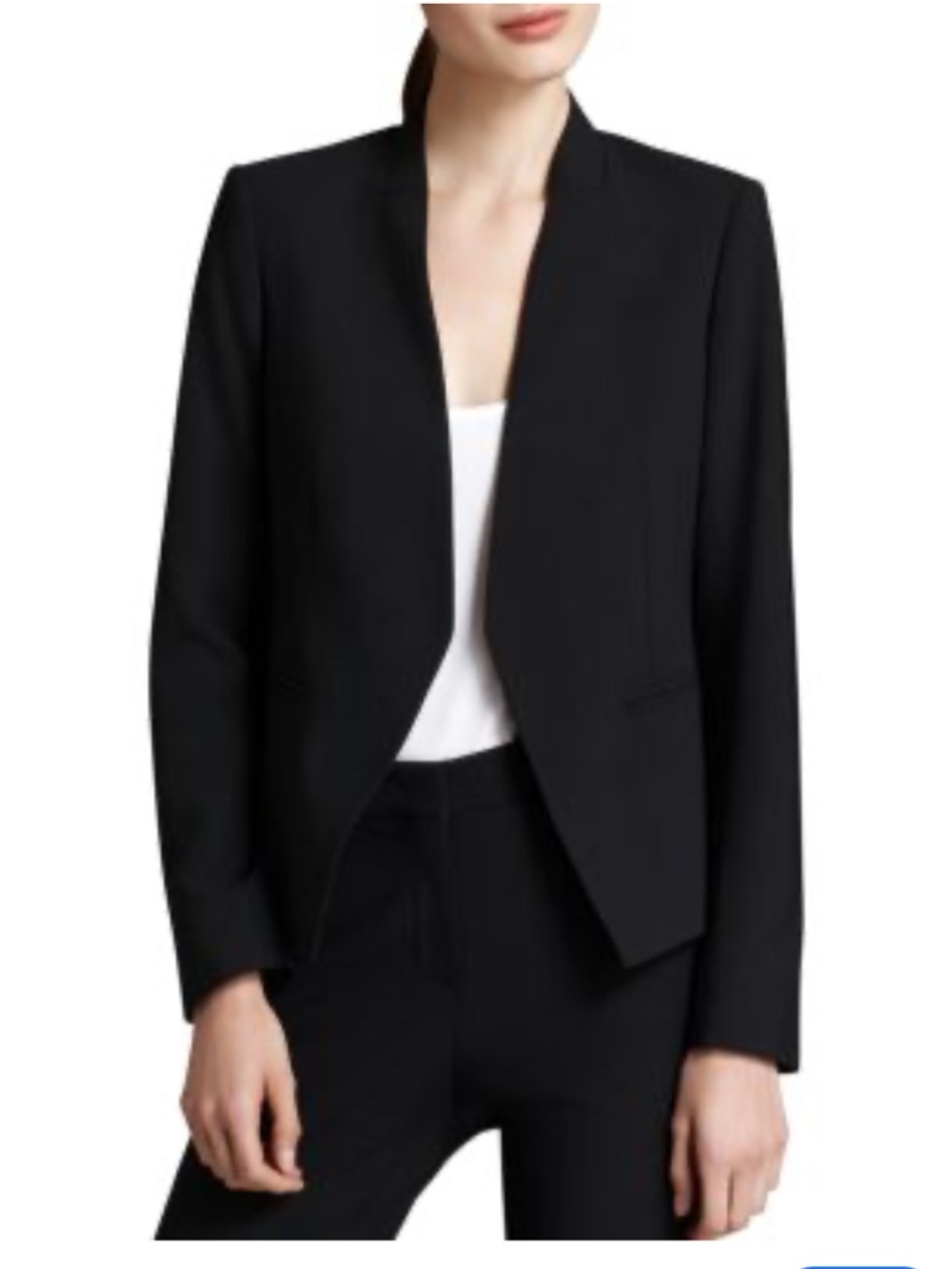 Theory Lanai blazer black virgin wool Sz 8 - Picture 5 of 9